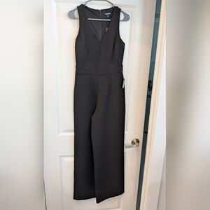 Express Sleek Black Sleeveless Jumpsuit